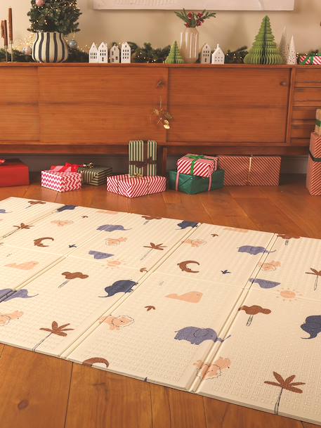 Grand tapis d'activités pliable beige+écru+jaune+multicolore+rose+vert - vertbaudet enfant 