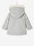 Manteau à capuche bébé fille drap de laine gris clair chine+marine - vertbaudet enfant 