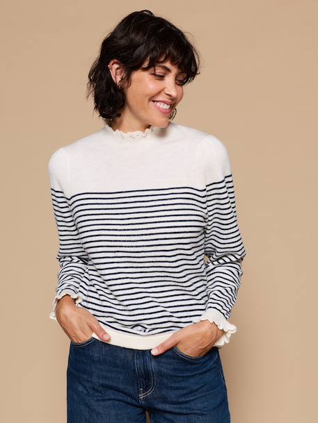 Pull Léopard Capsule Famille écru - vertbaudet enfant 