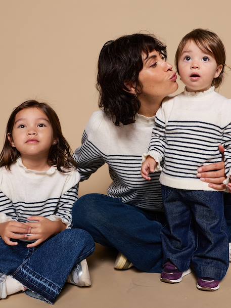 Pull Léopard Capsule Famille écru - vertbaudet enfant 