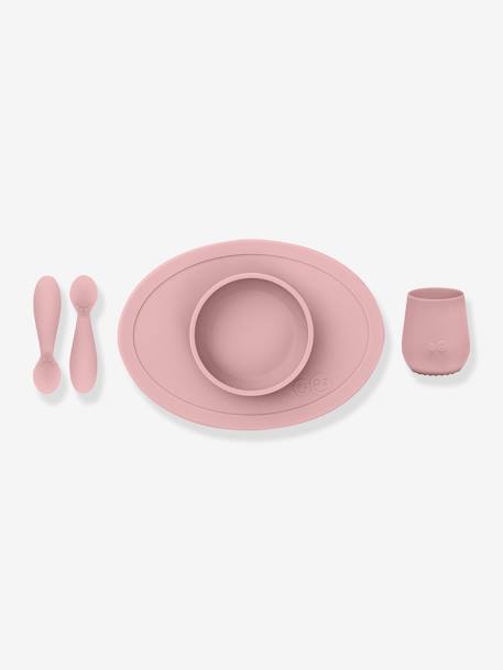 Coffret-repas 4 pièces First food set en silicone bleu+ROSE - vertbaudet enfant 
