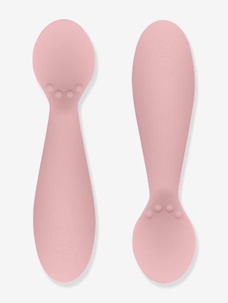 Siliconen set van 2 EZPZ Tiny spoon voor peuters AMANDELGROEN+POEDERROZE - vertbaudet enfant 