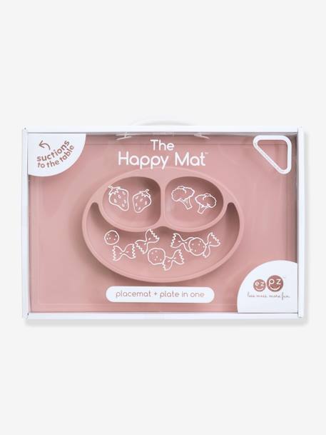 Alles-in-één Happy-placemat met bordje van EZPZ van siliconen ROZE - vertbaudet enfant 