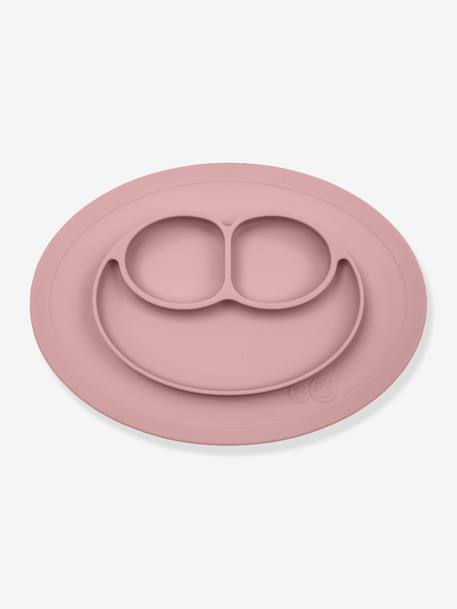 Set de table tout-en-un avec assiette Mini mat en silicone ROSE+VERT AMANDE - vertbaudet enfant 