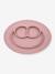 Set de table tout-en-un avec assiette Mini mat en silicone ROSE+VERT AMANDE - vertbaudet enfant 