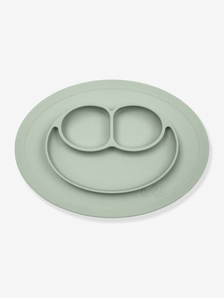 Set de table tout-en-un avec assiette Mini mat en silicone ROSE+VERT AMANDE - vertbaudet enfant 