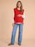 Zwangerschapsspencer gemêleerd beige+rood - vertbaudet enfant 