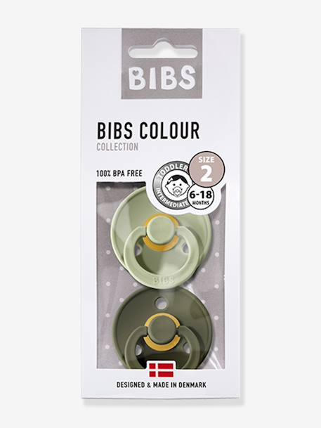 Lot de 2 sucettes-tétines Colour ou Colour Night, taille 2 de 6 à 18 mois BLEU PROFOND/PETROLE+blush+GRIS FER/BLEU LAYETTE+ROSE POUDRE/VANILLE+TERRACOTTA/ROSE POUDRE+VERT AMANDE/KAKI+vert sauge - vertbaudet enfant 