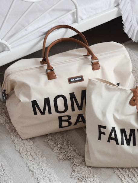 Sac à langer Mommy Bag large CHILDHOME BLANC CASSE+NOIR OR - vertbaudet enfant 