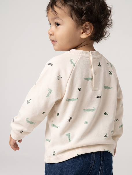 Babyjongens T-shirt met lange mouwen grijsblauw+vanille - vertbaudet enfant 