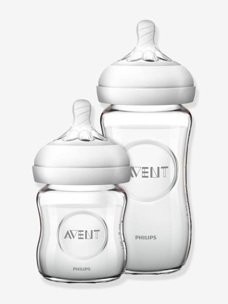 Pakket voor pasgeboren baby's: 2 glazen Philips AVENT Naturel-babyflessen (125 + ml) - Verzorging