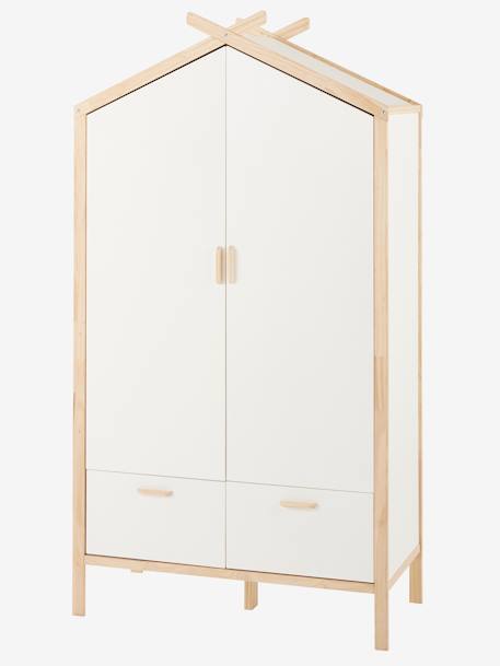 Armoire cabane ROBINSON blanc mate - vertbaudet enfant 