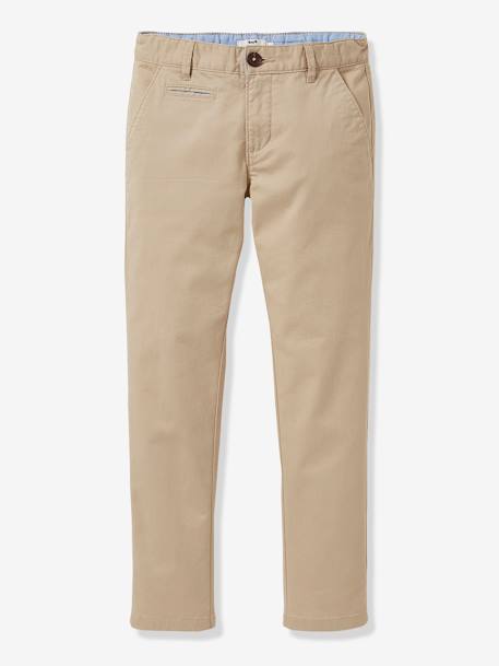 Chino garçon écru+marine - vertbaudet enfant 