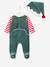 Pyjama bébé mixte + bonnet Joyeux Lutin coffret cadeau Noël vert sapin - vertbaudet enfant 
