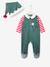 Pyjama bébé mixte + bonnet Joyeux Lutin coffret cadeau Noël vert sapin - vertbaudet enfant 