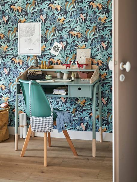 Basisschoolbureau LIGNE AMAZONE GROEN+Roze - vertbaudet enfant 