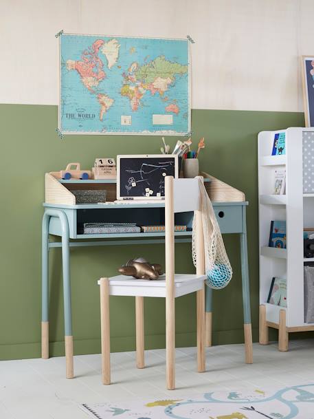 Basisschoolbureau LIGNE AMAZONE GROEN+Roze - vertbaudet enfant 