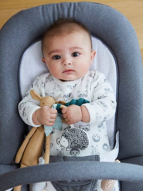 Transat avec arche Babydream beige imprimé+curry+gris/blanc+multicolore+tilleul - vertbaudet enfant 