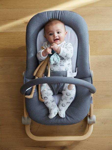 Transat avec arche Babydream beige imprimé+curry+gris/blanc+multicolore+tilleul - vertbaudet enfant 