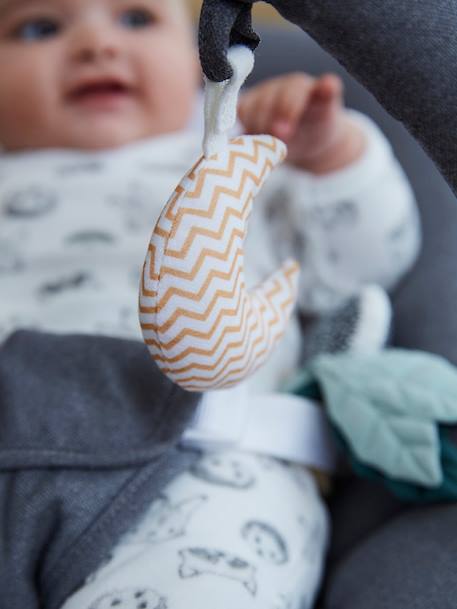 Transat avec arche Babydream beige imprimé+curry+gris/blanc+multicolore+tilleul - vertbaudet enfant 