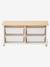 Meuble de rangement + 4 bacs LIGNE PTILOU Blanc/bois - vertbaudet enfant 