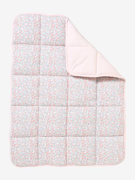 Tapis fond de parc imprimé coeurs+rose/fleurs - vertbaudet enfant 
