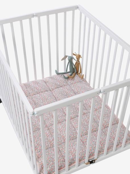 Tapis fond de parc imprimé coeurs+rose/fleurs - vertbaudet enfant 