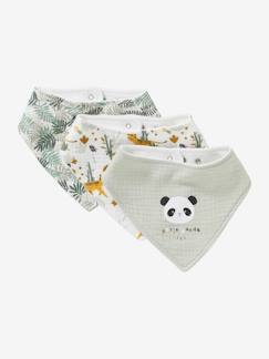 Puériculture-Lot 3 bavoirs bandanas en gaze de coton