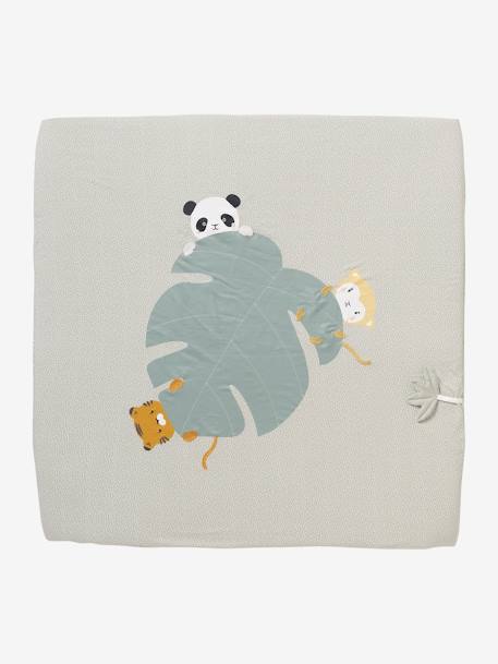 Lot de 2 housses pour fond de parc Hérissons+vert et blanc - vertbaudet enfant 