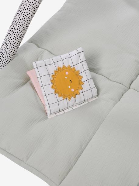 Tapis d'éveil en gaze de coton Tanzanie+vert sauge - vertbaudet enfant 