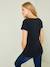 Lot de 2 T-shirts cache-coeur grossesse et allaitement LOT MARINE/GRIS+noir - vertbaudet enfant 