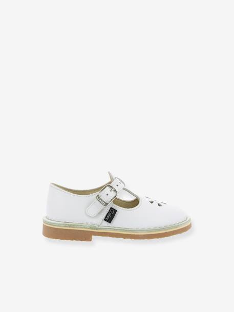 Sandales cuir Dingo blanc - vertbaudet enfant 
