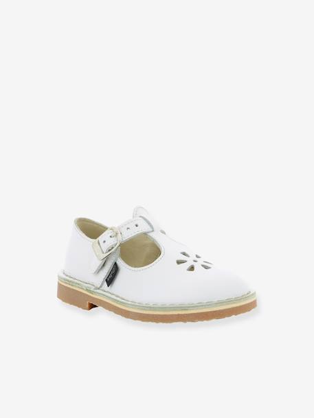 Sandales cuir Dingo blanc - vertbaudet enfant 