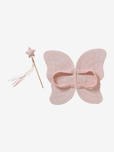 Ailes de papillon en gaze de coton + baguette magique rose - vertbaudet enfant 