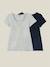 Lot de 2 T-shirts cache-coeur grossesse et allaitement LOT MARINE/GRIS+noir - vertbaudet enfant 