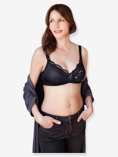 Soutien-gorge d'allaitement finition dentelle Noir - vertbaudet enfant 