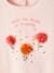 T-shirt bébé fleurs en relief rose grisé+vanille - vertbaudet enfant 