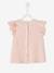 T-shirt bébé fleurs en relief rose grisé+vanille - vertbaudet enfant 