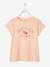 T-shirt Basics à message détails irisés fille rose poudré soeurs de coeur - vertbaudet enfant 