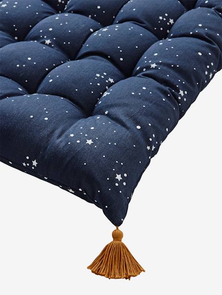 Matelas de sol avec pompons bleu foncé - vertbaudet enfant 