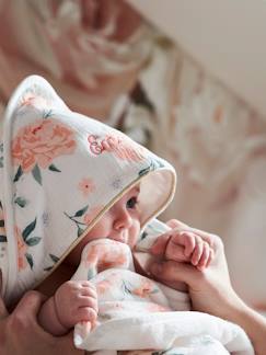 Baby-Personaliseerbare badmuts van hydrofiel doek ROZENWATER