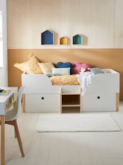 Slaapkamer en Opbergoplossingen-Slaapkamer-Babybedje, Kinderbedden-Kinderbedden-Hoog bed met opbergruimte GRANDE OURSE