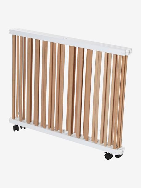 Parc pliant en bois naturel/blanc - vertbaudet enfant 