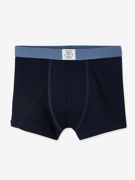 Lot de 5 boxers garçon BASICS bleu clair - vertbaudet enfant 