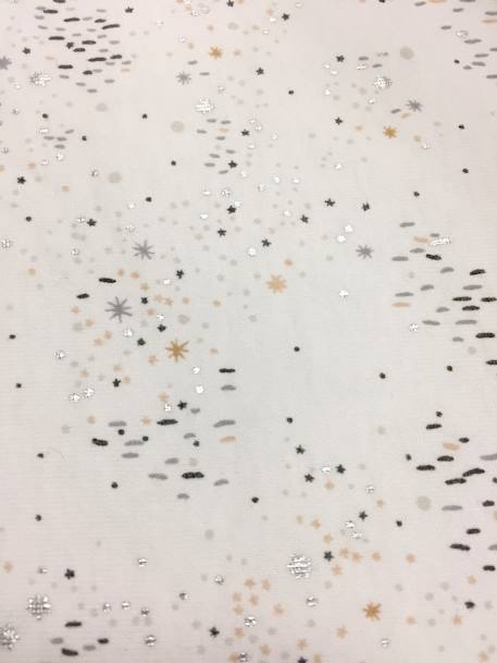 Lot de 2 housses pour berceau et cododo en coton bio* blanc+blanc imprimé+écru+marine/écru - vertbaudet enfant 