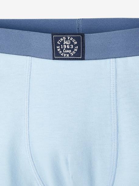 Lot de 5 boxers garçon BASICS bleu clair - vertbaudet enfant 