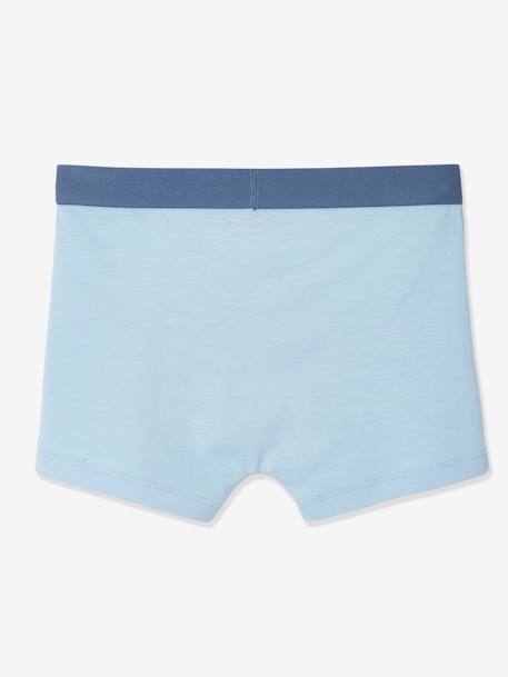 Lot de 5 boxers garçon BASICS bleu clair - vertbaudet enfant 