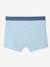 Lot de 5 boxers garçon BASICS bleu clair - vertbaudet enfant 