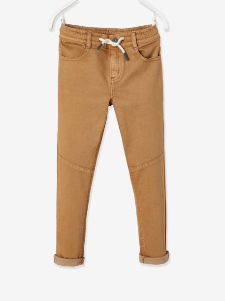 Pantalon slim couleur facile à enfiler garçon BEIGE+bleu nuit - vertbaudet enfant 