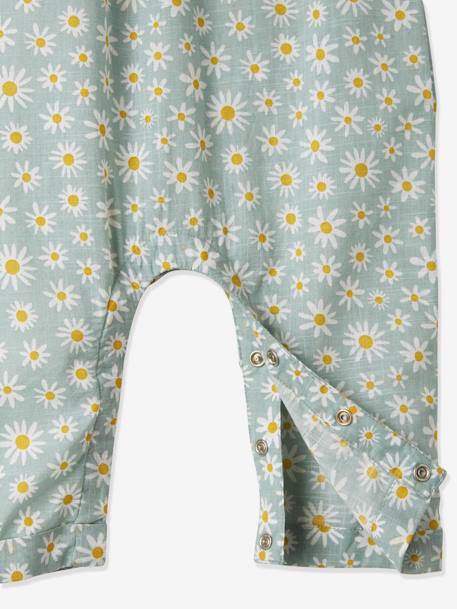 Bedrukt setje pakje + hoofdband baby meisje lichtroze+roze (poederkleur)+zeegroen met print - vertbaudet enfant 
